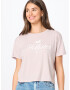 HOLLISTER Tricou roz / alb - Pled.ro