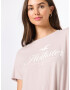 HOLLISTER Tricou roz / alb - Pled.ro