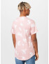 HOLLISTER Tricou roz / alb - Pled.ro