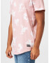 HOLLISTER Tricou roz / alb - Pled.ro