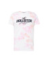 HOLLISTER Tricou roz / negru / alb murdar - Pled.ro