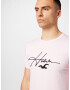 HOLLISTER Tricou roz pastel / negru - Pled.ro