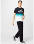 HOLLISTER Tricou turcoaz / cyan / negru / alb - Pled.ro