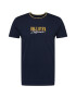 HOLLISTER Tricou 'VARSITY MAR' albastru noapte / galben auriu / alb - Pled.ro