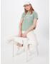 HOLLISTER Tricou verde deschis / alb - Pled.ro