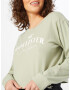 HOLLISTER Tricou verde deschis / alb - Pled.ro