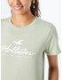 HOLLISTER Tricou verde deschis / alb - Pled.ro