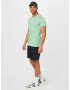 HOLLISTER Tricou verde deschis / alb - Pled.ro