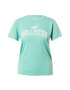 HOLLISTER Tricou verde mentă / alb - Pled.ro