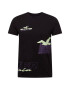 HOLLISTER Tricou verde pastel / mov închis / negru - Pled.ro