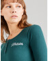 HOLLISTER Tricou verde pin / alb - Pled.ro