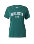 HOLLISTER Tricou verde smarald / alb - Pled.ro