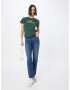 HOLLISTER Tricou verde smarald / alb - Pled.ro