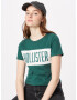 HOLLISTER Tricou verde smarald / alb - Pled.ro