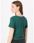 HOLLISTER Tricou verde smarald / alb - Pled.ro