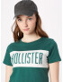 HOLLISTER Tricou verde smarald / alb - Pled.ro