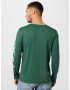 HOLLISTER Tricou verde smarald / alb - Pled.ro