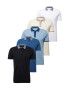 HOLLISTER Tricou 'WEBEX' fildeş / safir / albastru deschis / negru / alb - Pled.ro