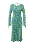 House of Sunny Rochie tricotat albastru / verde mentă / verde iarbă - Pled.ro