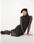 HUGO Rochie 'Neshy' negru / alb - Pled.ro