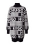 HUGO Rochie tricotat 'Sisminy' negru / alb - Pled.ro