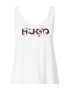 HUGO Top rosé / roz deschis / negru / alb - Pled.ro