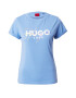 HUGO Tricou albastru deschis / alb - Pled.ro