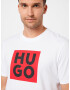 HUGO Tricou 'Daltor' negru / alb - Pled.ro