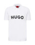 HUGO Tricou 'Dristofano' negru / alb - Pled.ro