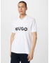 HUGO Tricou 'Dristofano' negru / alb - Pled.ro