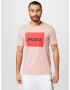 HUGO Tricou 'Dulive' roz / roși aprins / negru - Pled.ro