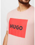 HUGO Tricou 'Dulive' roz / roși aprins / negru - Pled.ro