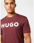 HUGO Tricou 'Dulivio' maro ruginiu / alb - Pled.ro