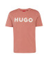 HUGO Tricou 'Dulivio' roz pal / alb - Pled.ro