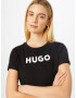 HUGO Red Tricou negru / alb - Pled.ro