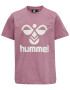 Hummel Tricou 'Tres' roz pal / alb - Pled.ro