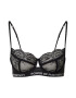 Hunkemöller Sutien 'Honey' negru / alb - Pled.ro