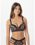 Hunkemöller Sutien 'Kat' alb kitt / brocart / negru - Pled.ro