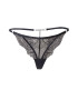 Hunkemöller Tanga 'Donna' negru / argintiu / transparent - Pled.ro