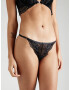 Hunkemöller Tanga 'Donna' negru / argintiu / transparent - Pled.ro