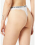 Hunkemöller Tanga 'Honey' gri deschis / negru / alb - Pled.ro