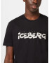 ICEBERG Tricou negru / alb natural - Pled.ro