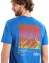 ICEBREAKER Tricou funcțional 'M Tech Lite II SS Tee Alpine Zone' albastru / roz / alb - Pled.ro