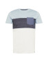 INDICODE JEANS Tricou 'Clemens' albastru porumbel / albastru denim / albastru deschis / alb - Pled.ro