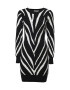 Influencer Rochie tricotat negru / alb - Pled.ro