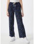 Iriedaily Pantaloni bleumarin / albastru regal / alb - Pled.ro