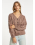 IZIA Cardigan dimensiuni mari mauve - Pled.ro