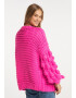 IZIA Cardigan dimensiuni mari roz neon - Pled.ro