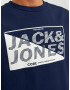 JACK & JONES Bluză de molton albastru închis / alb - Pled.ro