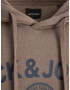 JACK & JONES Bluză de molton albastru marin / maro mokka / alb - Pled.ro